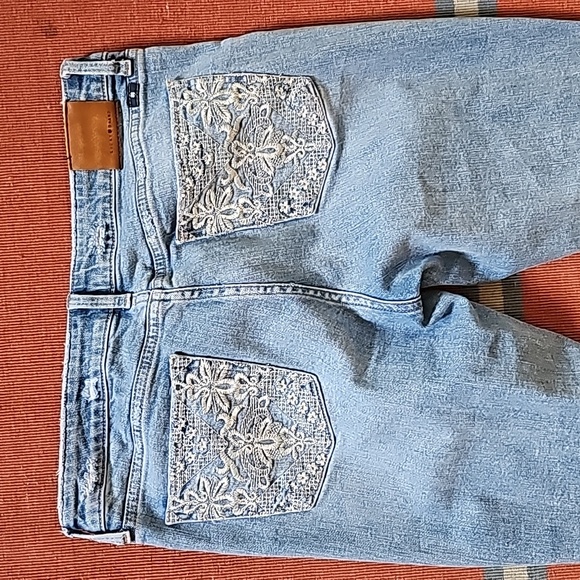 STUNNING LUCKY BRAND LOLITA SKINNY JEANS DISTRESSED embroidery pockets - Picture 7 of 12